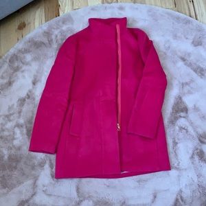 NWOT JCrew pink coat size 2